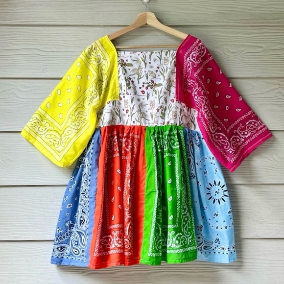 Handmade Mouse&Strawberry Rainbow Bandana Dress SKU 08072 - Picture 2 of 9